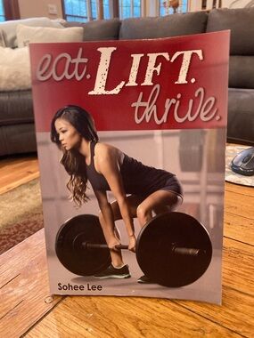 Sohee Lee Eat. Lift. Thrive. Fitness Motivation Poster - Red